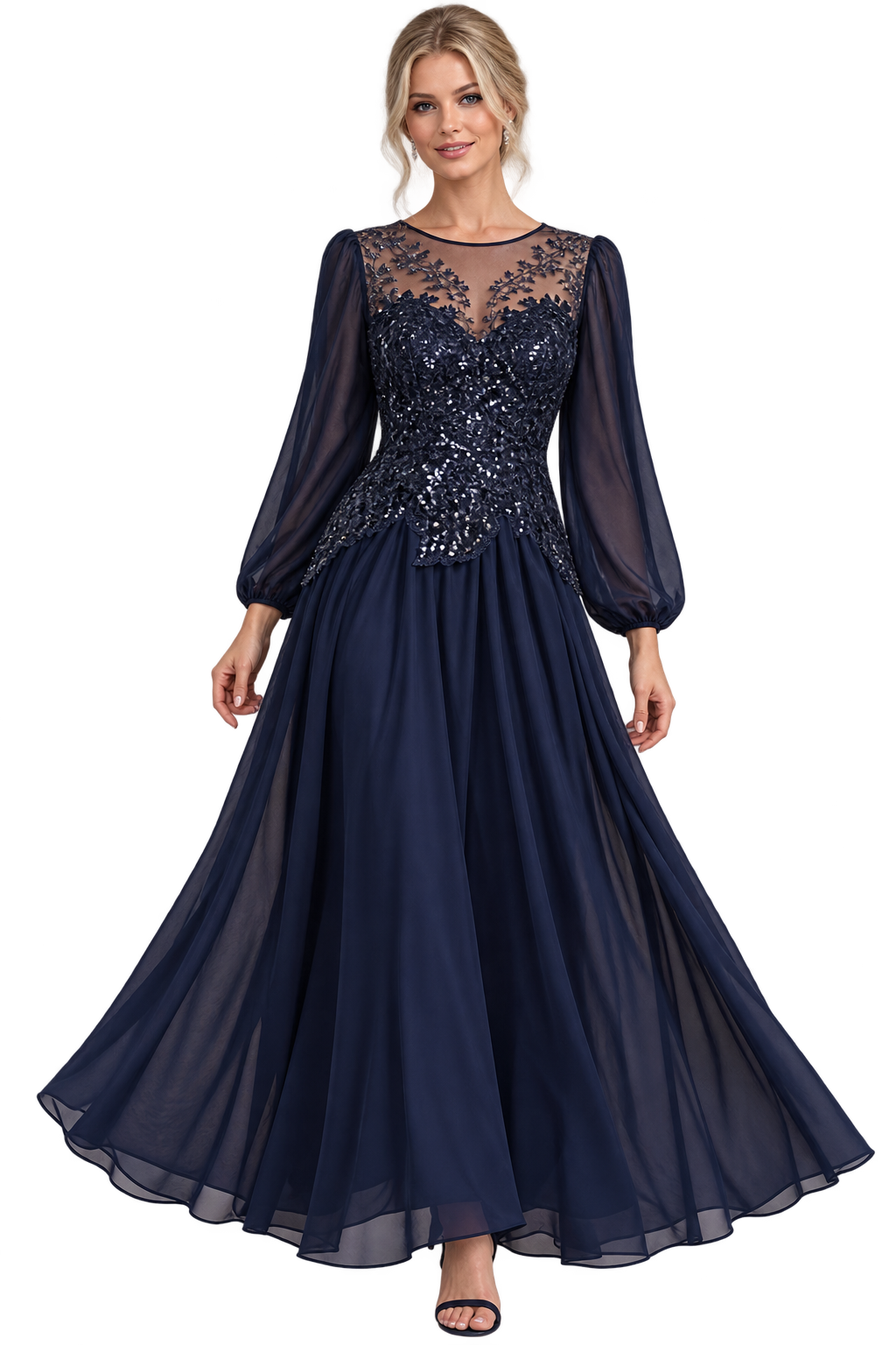 Lyngby festkjoler med ærme også plussize  fra Bridalstore.dk 